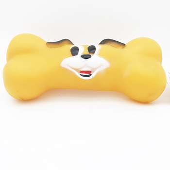 Price Pet Rubber Dog Face Bone-shaped Sounding Toys Dog Toy Dogs and Cats Toy Molar Bone